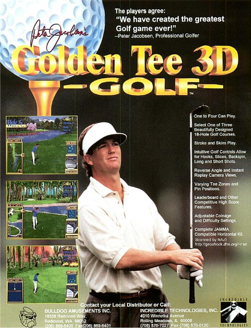 Golden Tee 3D Golf Tournament (v2.11) Arcade Game Cover